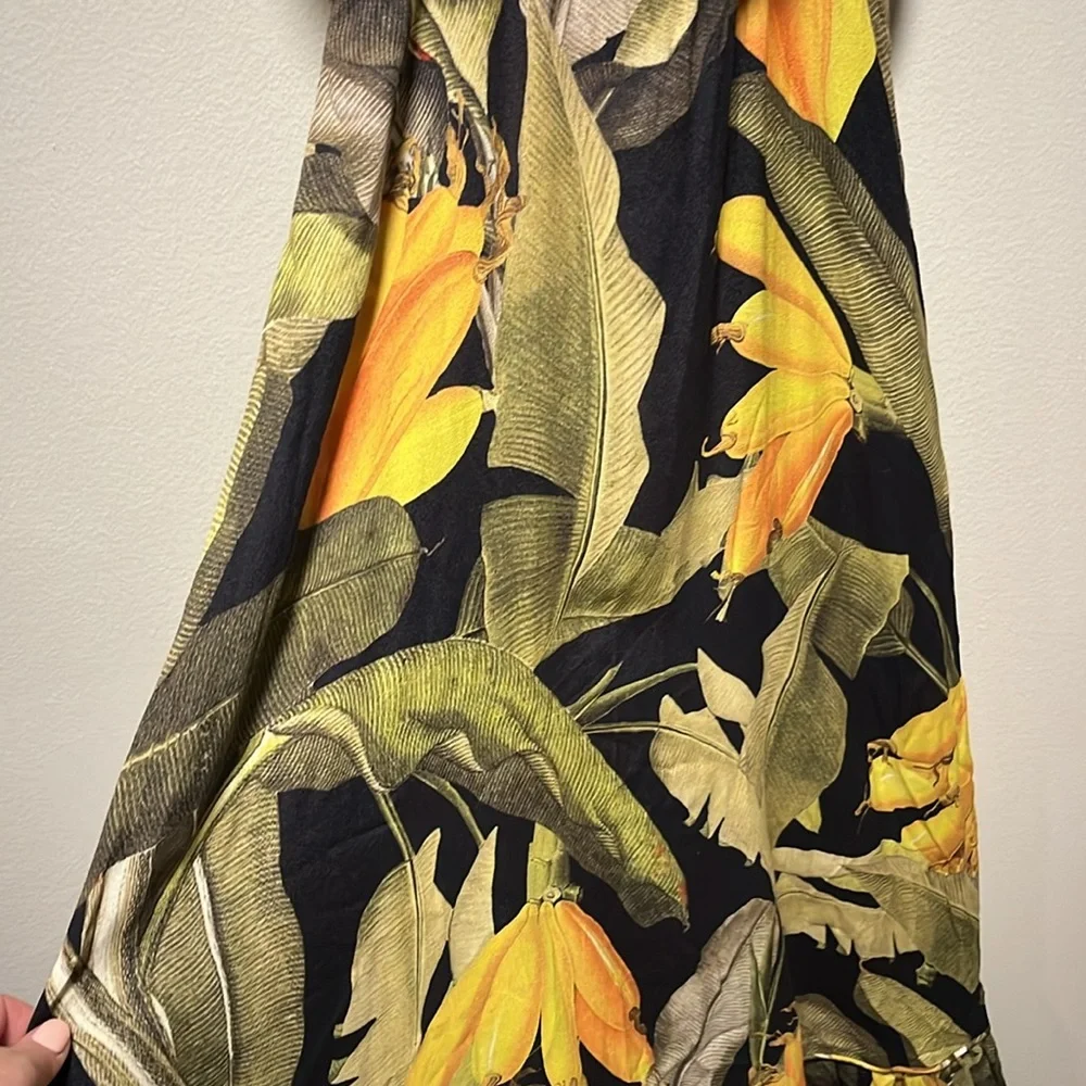 FARM Rio Black and Yellow Tropical Maxi Dress - Picture 4 of 10